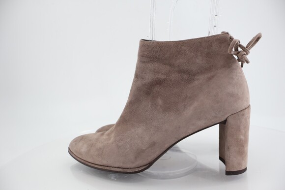 Stuart Weitzman Ankle Boots Women's Size 10 Beige Suede Stretchy Booties - Picture 4 of 12